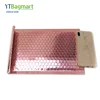 China Factory Custom Logo Foil Aluminium Mail Envelopes Rose Gold Small Poly Mailers With Bubble