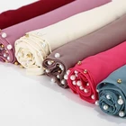 Fancy high quality muslim scarf women 100% chiffon instant shawl bubble chiffon hijab shawl