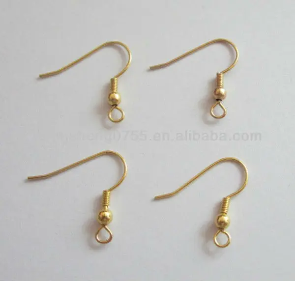 high quality nickel lead free gold lady ear wire ring