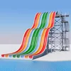 High quality rainbow color water slide equipment for outdoor aquapark.