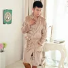 AIMINYZ Warn Winter Lovers Couple Flannel Long Robes Nightgown Home Pure Clothes Bath Robe Dressing Gowns For Adult Women/Men