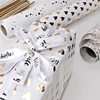 Wholesale Metallic Gold Foil Heart Patterns Printed Wrapping Paper for Gift