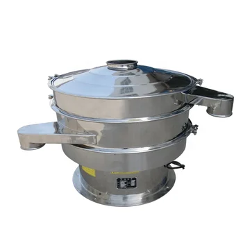 Industrial mobile high frequency round flour sieving machine ultrasonic flour circular rotary sand vibrating screen