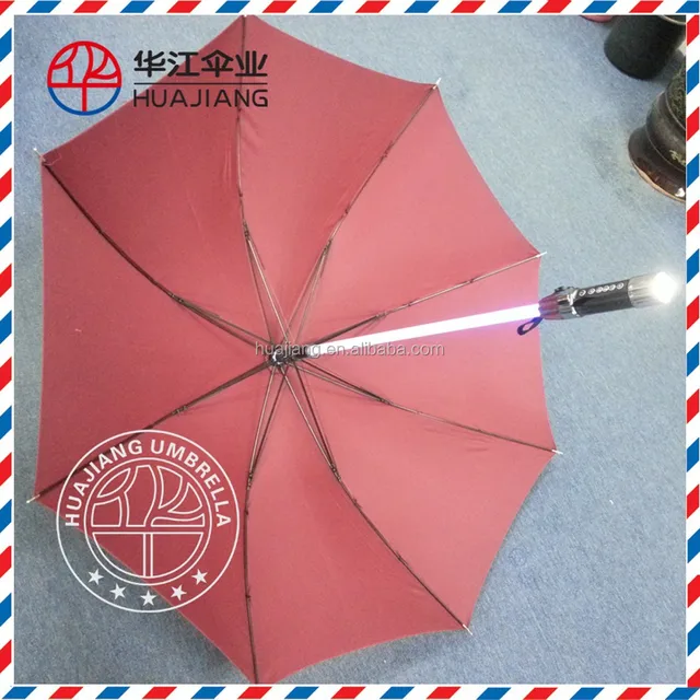 China manufacturer feature shaft light handle torch LED umbrella glow in the dark