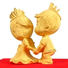 Wedding Gift Custom Made Metal Love Wedding Couple Statue Gift 24k Gold Plated Wedding Decorations