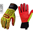 HIGH-VIS HRIG EN388 4132 Oilfield Anti Impact Gloves Palm Reinforcement Gloves Rigging Working Gloves