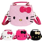 hello kitty cat mini logos kids pu hand tote shoulder bag for children