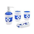 Flower Design Plastic Full Bathroom Gift Set Wholesale
