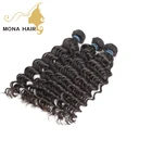 Pure deep wave hair unprocessed raw virgin brazilian human hair