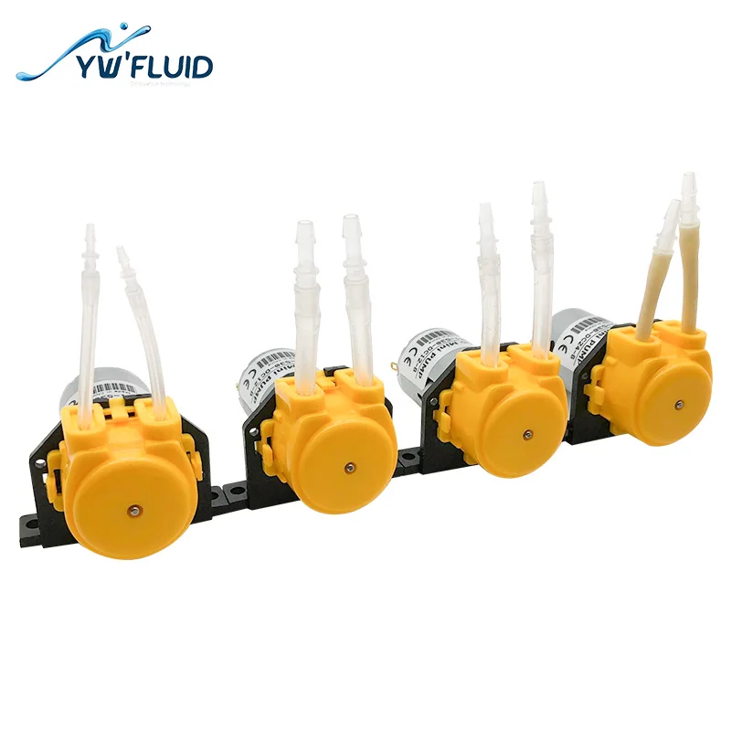 YWfluid Микро перистальтический насос 12 В dc мини воды помпа-дозатор для жидкости Трубопроводный шланговый насос головы двигатель постоянного тока