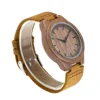 2018 Latest High quality wrist watch beautiful digital leather wrist wood watch japan movement quartz