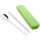 Korean stainless steel custom made dinnerware sets spoon and chopsticks set