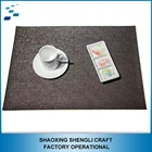 PVC Form Leather custom table place mat woven dining anti-slip mat