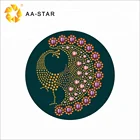 Noble peacock design rhinestone applique patch for dresses