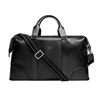 Custom small black travel leather weekend bag fashion duffle bag