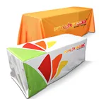 Custom Logo Printed Fitted Cover Display Table Cloth For Trade Show