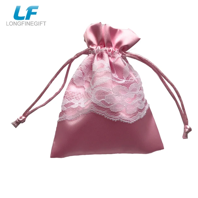 hot sale drawstring satin jewelery pouches packaging gift bag