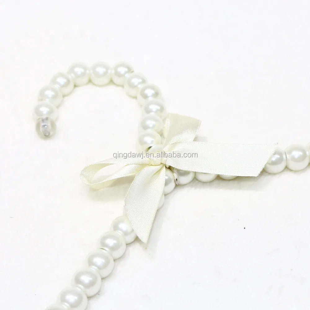 2015 Hot sale white pearl baby clothes hanger
