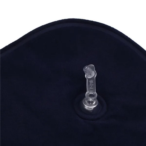 Portable Folding Travel Air Pillow Inflatable U Shape Neck Blow Up Cushion PVC Flocking Outdoor Office Plane Hotel hot