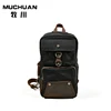 Waterproof student bag waxed crossbody shoulder sports sling canvas outdoor chest bag for men
