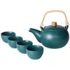 Ceramic Teapot Coffee Cup Set Gift for Drinking Tea,Latte,Espresso,Water including Tea Pot With 4 Teacups