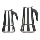 2 4 6 10 cup Stainless Steel Stovetop Moka Pot / Italian Espresso Coffee Maker