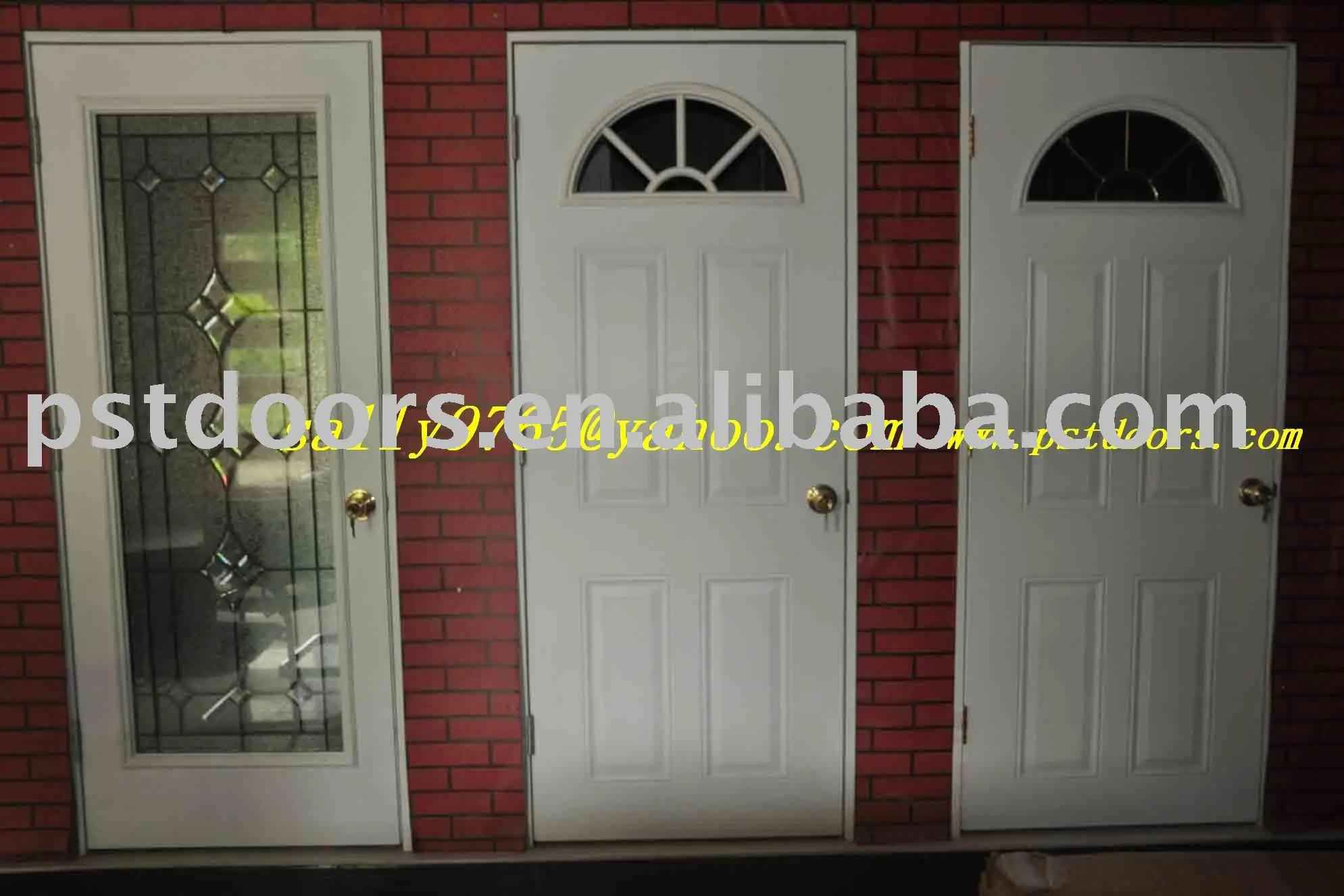 Halbe Lite-blinde Glastüren, Metalltür mit Sicherheitsglas (0086