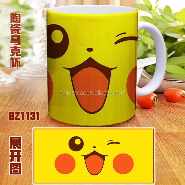 wholesale cute pokemon ceramic color printing anime cup