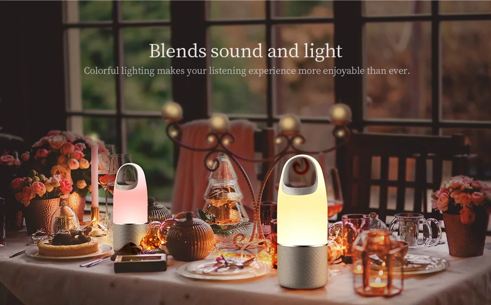 Nillkin MC3 led wireless bluetooth speaker with power bank and TF Card colorful music light 4.2 Bluetooth - ANKUX.COM