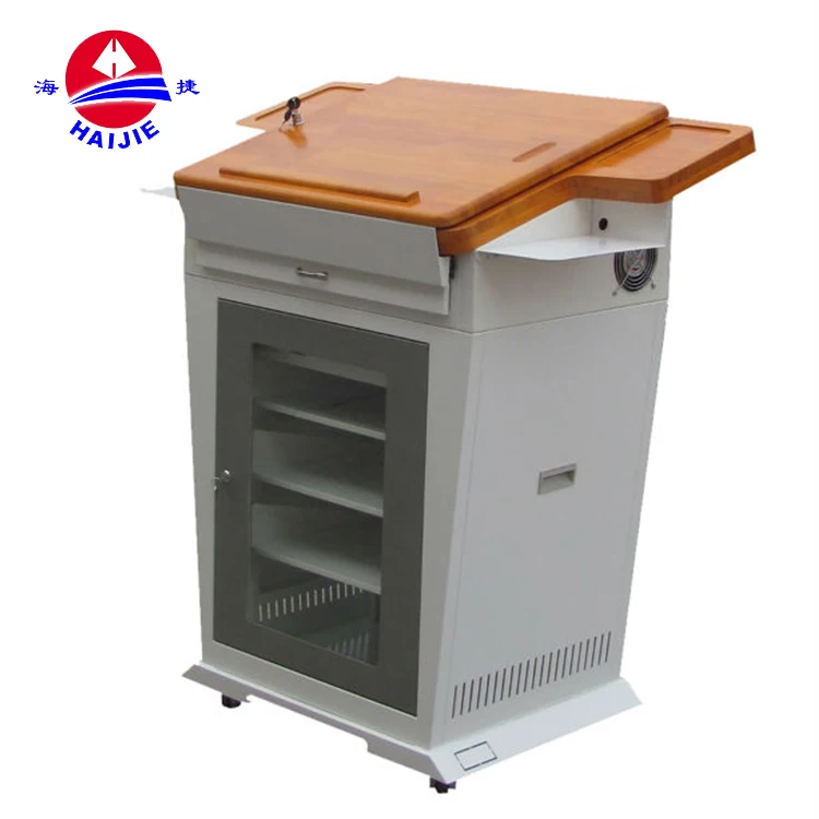 New Design Wooden Aluminium Classroom Use Digital Multi Media Focus Podium Modern Pulpit
