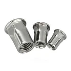 stainless steel countersunk head M6 half hexagon blind rivet nut