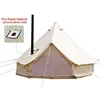 4m Waterproof Cotton Canvas Family Camping Bell Tent with Hole for Stove Pipe outdoor canvas bell tent for sale