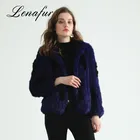 Wholesale Products Winter Girls Knitted Rabbit Fur Coat