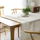 White Romantic Crochet Flower Decorative Tablecloth