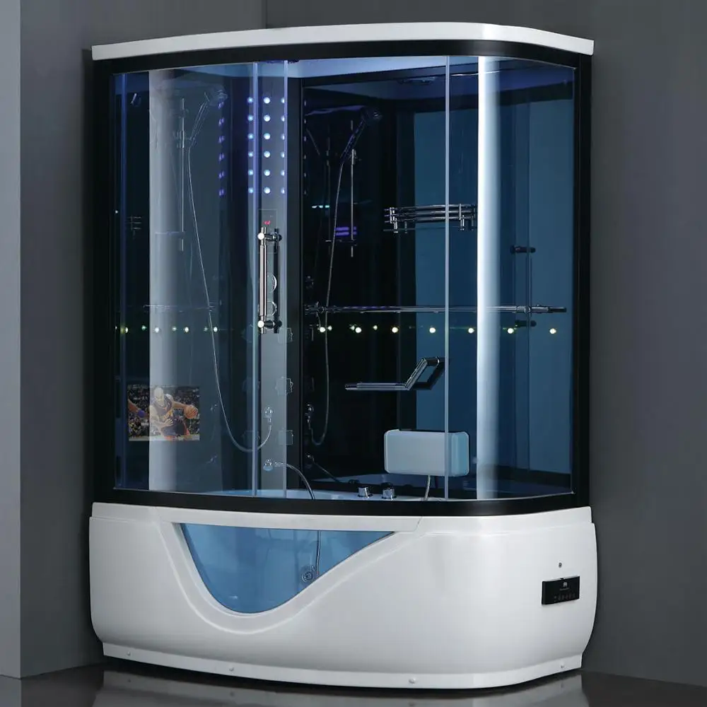 Y845 rectangular steam shower/jetted tub shower combo/steam bath price