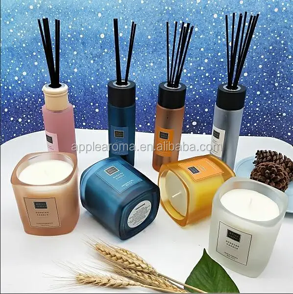 luxury candle aroma scented candle reed diffuser gift set