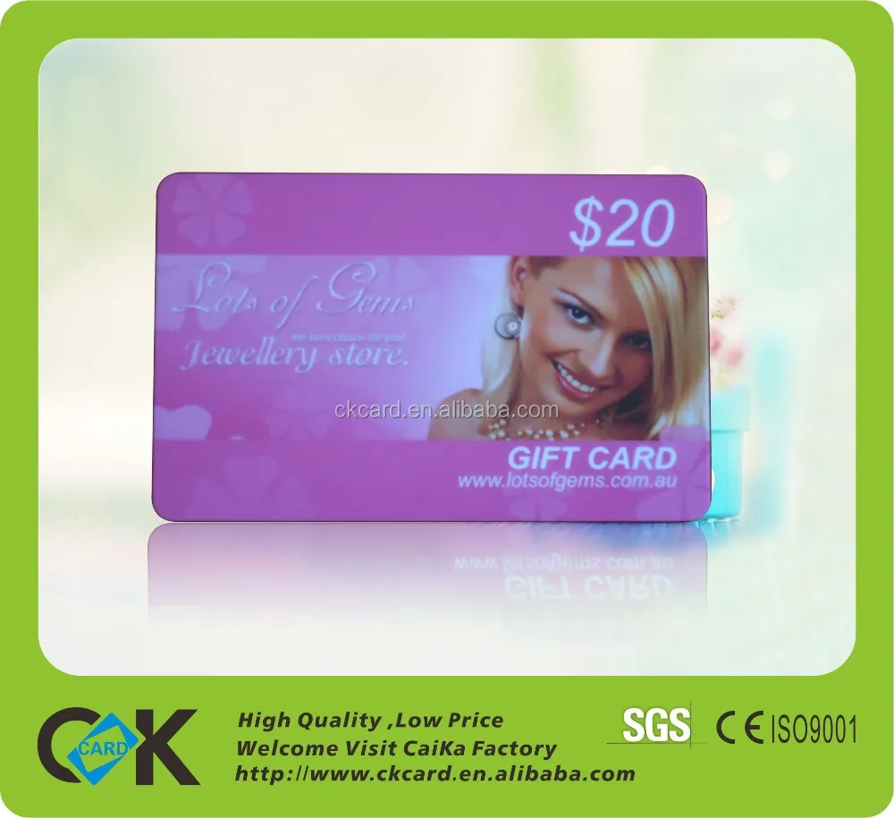 high quality pvc plastic gift card printing with best blessing