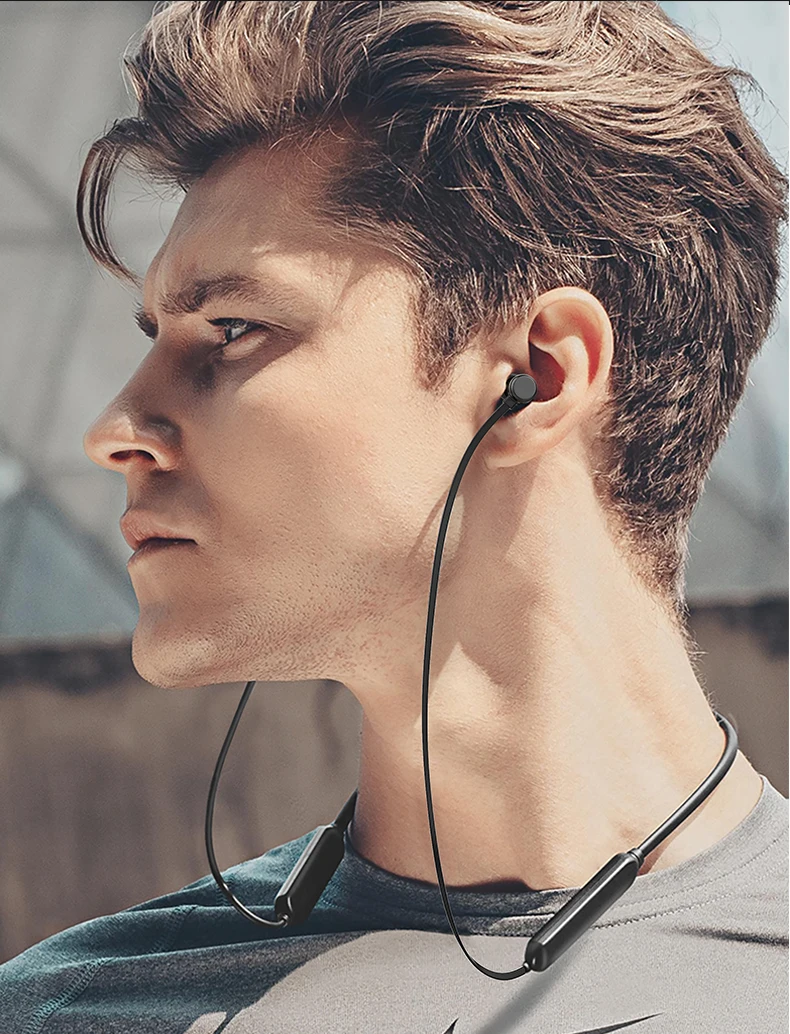 2019 innovative noise cancelling bluetooth headset , magnetic control switch wireless headphone W8 neckband earphone - ANKUX.COM