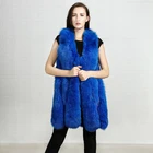 2017 new products from China wholesale customization winter sexy women warm real knitting fox fur vest trade for winter women