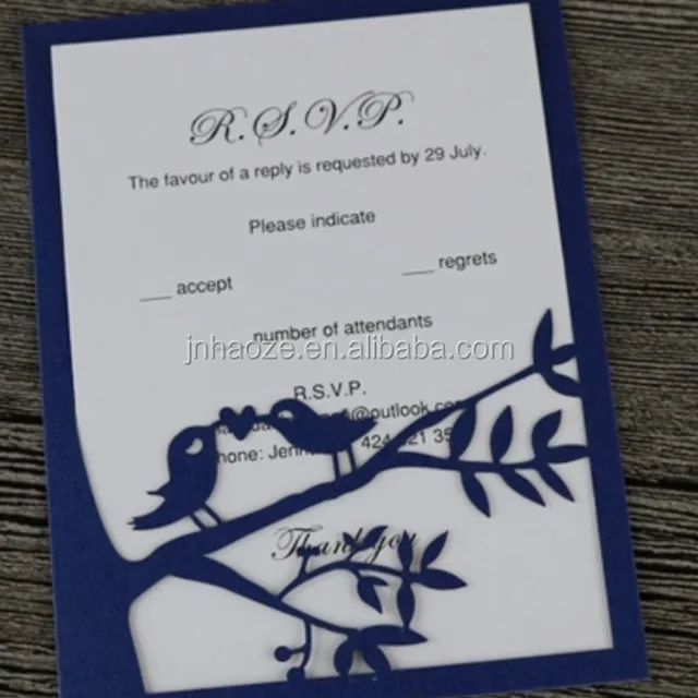 brid spring festive return gift wedding party invitation card
