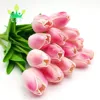 Artificial Tulip Flowers,Real-touch Mini Tulip Artificial Silk Plant Great For Wedding Party Home Room Decor