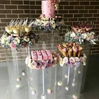 Iangel customized acrylic wedding cylinder round plinth