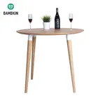 BAMBKIN bamboo furniture round kitchen modern dining table dining room table 100% natural bamboo