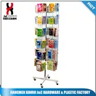 POP Floor Standing Rotated Greeting Card Display Rack/Metal wire gift card display stand/revolving business card displays