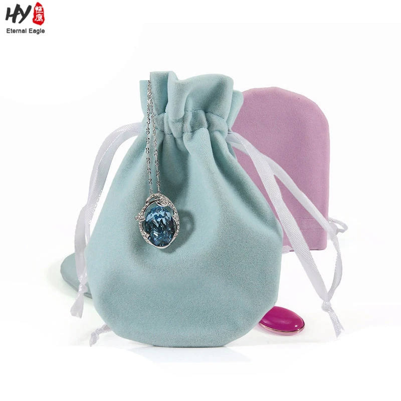 drawstring custom velvet bag for jewelry with good prices