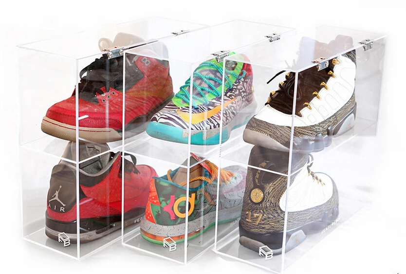 shoe store acrylic sneaker storage box,transparent shoe box