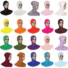 20 Colors Stock Muslim Hijab Cap China Wholesale Head Scarf Hijab OEM Cotton Inner Hijab