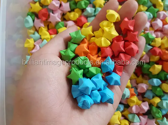 buy glitter lucky star folded paper star origami craft