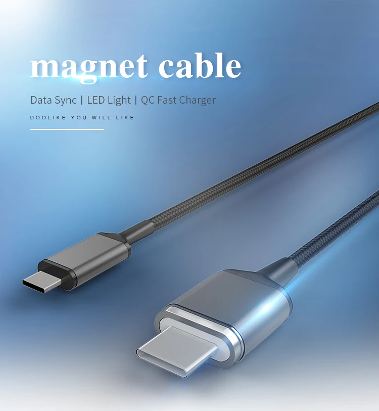 High quality fast charging magnetic usb cable 3 in 1 type c micro usb cable - ANKUX.COM