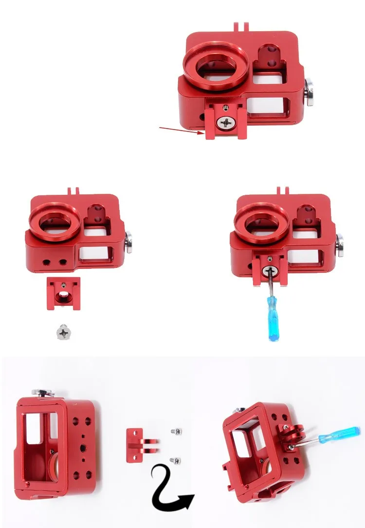 2016 Hot Product Go Pro Camera Accessories Aluminum Rear cover Protect shell For Gopro Hero 4